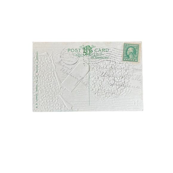 Antique 1919 Ephemera Postcard Sweet Message Forget Me Not Birthday Posted SEE - Picture 3 of 6